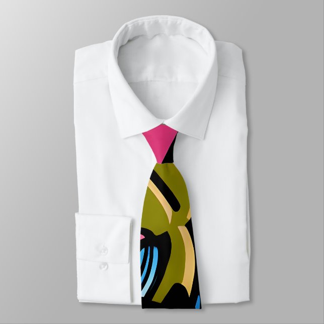 Pastel Swirl Neck Tie (Tied)