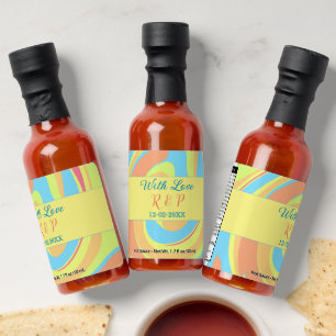 PASTEL SWIRL RETRO ADD NAME LETTER DATE MODERN BO HOT SAUCES