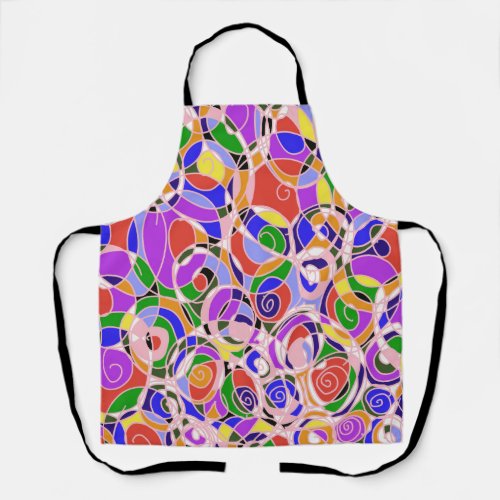 Pastel Swirling Abstract  Patterns  Apron