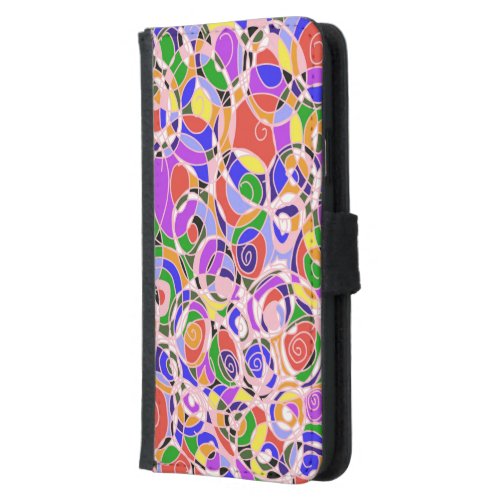 Pastel Swirling Abstract Patterns Samsung Galaxy S5 Wallet Case
