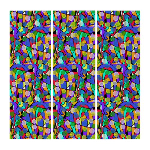 Pastel Swirling Abstract  Patterns  Triptych