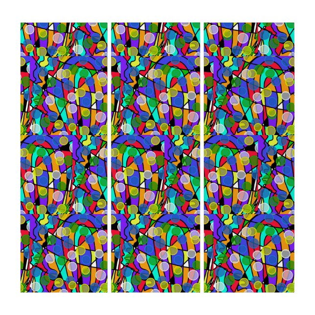 Pastel Swirling Abstract  Patterns  Triptych (Front)