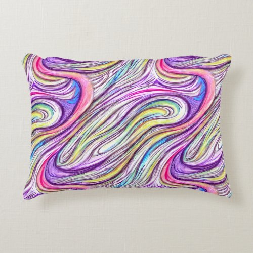 Pastel Swirlscape Accent Pillow