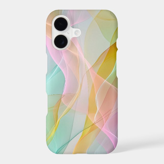 Pastel Symphony of Floating Sheer Ribbons iPhone Case (Back)