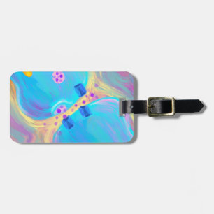 Pastel Synapse Luggage Tag