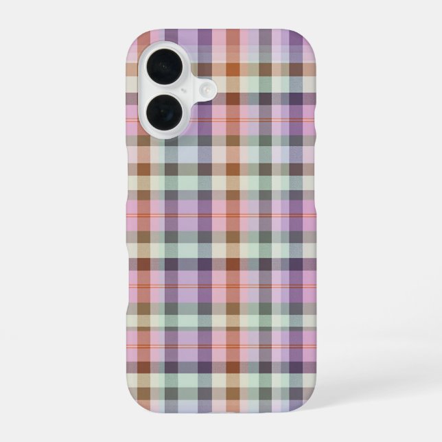 Pastel Tartan Plaid Pattern Design Iphone Case (Back)
