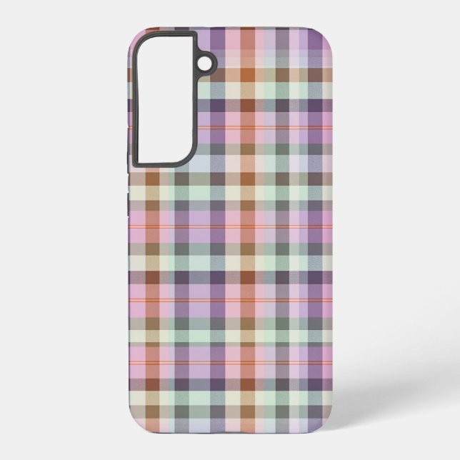 Pastel Tartan Plaid Pattern Design Samsung Galaxy Case (Back)