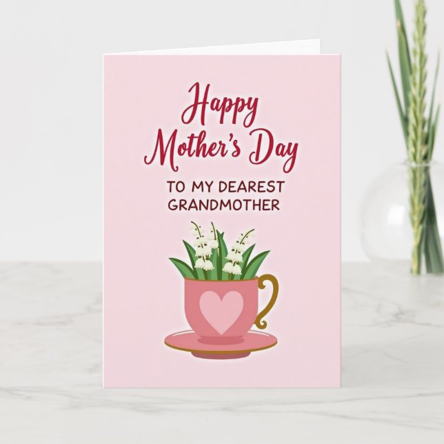 Pastel Tea Mothers Day Card (Front)