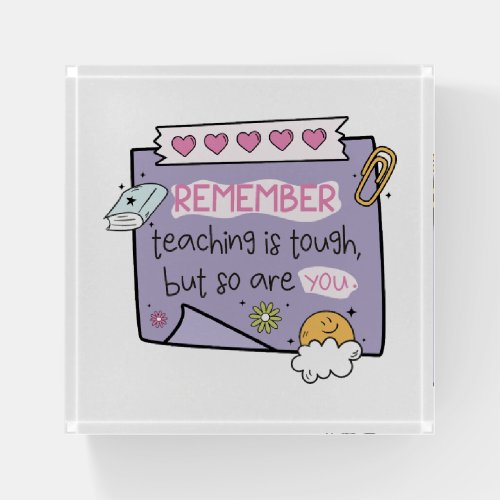 Pastel Teacher Paperweight Inspirational Gift