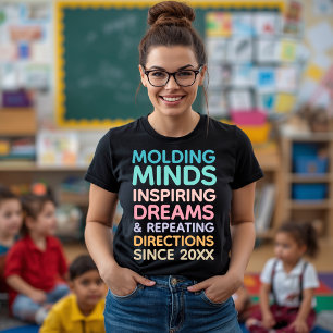 Pastel Teacher Quote Molding Minds Since Tri-Blend Shirt