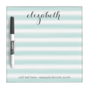 Pastel Teal and Gray Stationery Suite for Women Dry-Erase Board