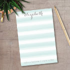 Pastel Teal and Gray Stationery Suite for Women