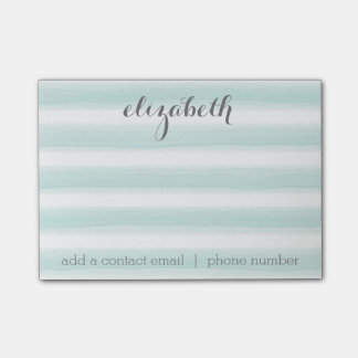 Pastel Teal and Gray Stationery Suite for Women Post-it® Notes