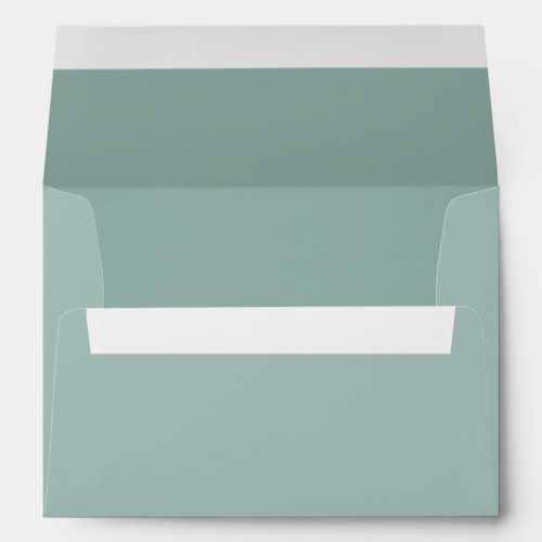 Pastel teal  blue nautical minimalist wedding envelope
