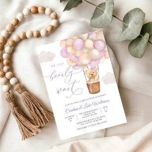 Pastel Teddy Bear Baby Shower Invitation