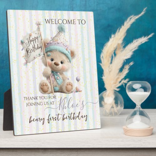 Pastel Teddy Bear Birthday 
