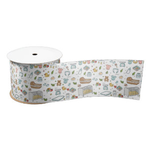 Pastel Teddy Bear Duck Gift Ribbon