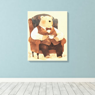 Pastel Teddy Bear Wall Art | Nursery Room Décor