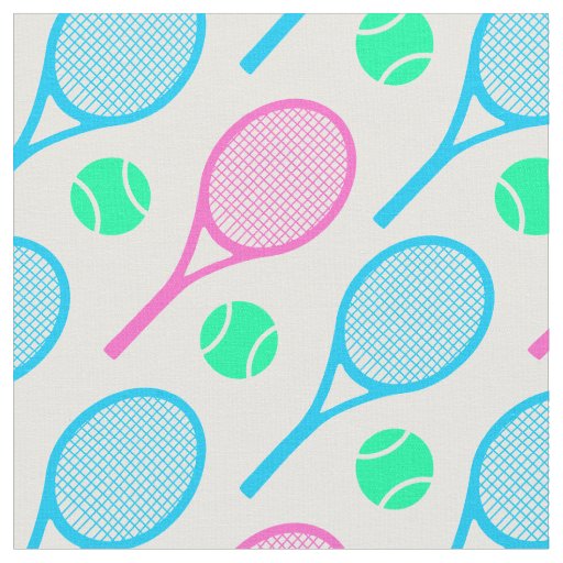 Pastel  tennis rackets - customizable! fabric