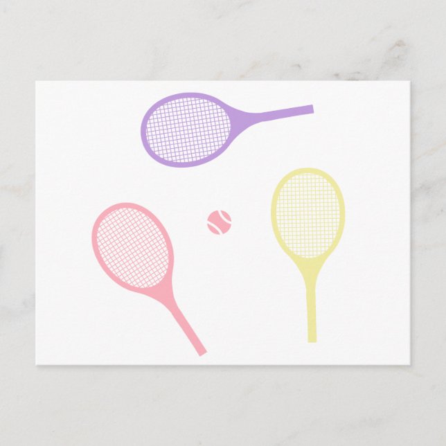 Pastel Tennis Rackets Postcard (Front)