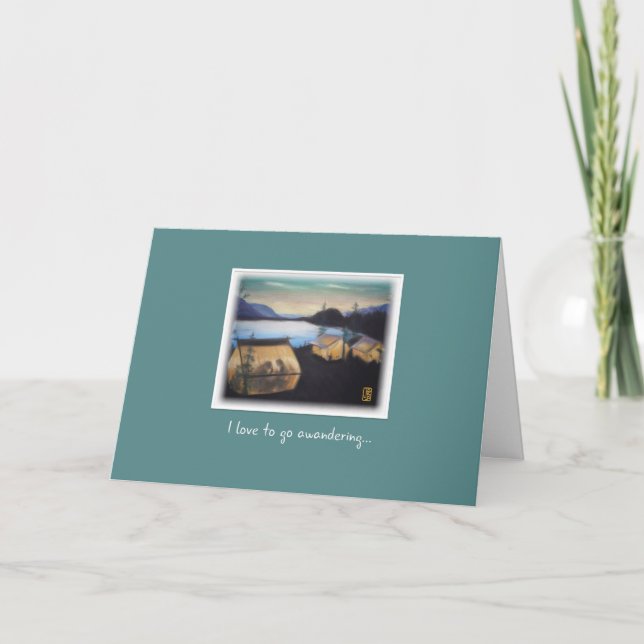 Pastel Tents at Sunset to Spouse Anniversary Card (Front)