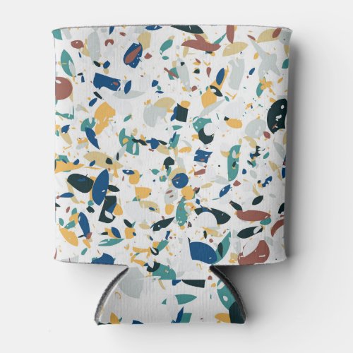 Pastel Terrazzo Modern Abstract Pattern Can Cooler