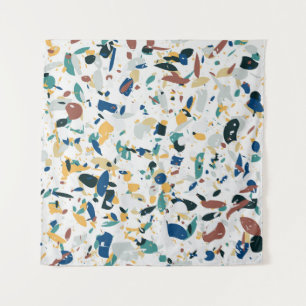 Pastel Terrazzo: Modern Abstract Pattern. Tapestry