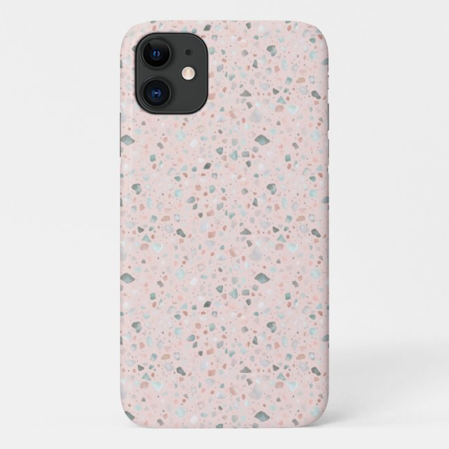 Pastel Terrazzo Print (Pink) Case-Mate iPhone Case (Back)