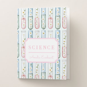 Pastel Test Tubes Science Subject Pocket Folder