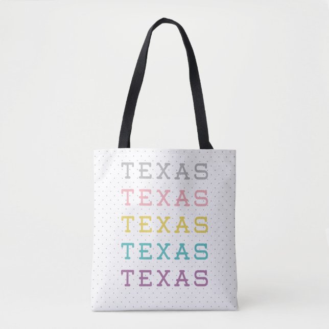 Pastel Texas, Texas, Texas Tote Bag (Front)