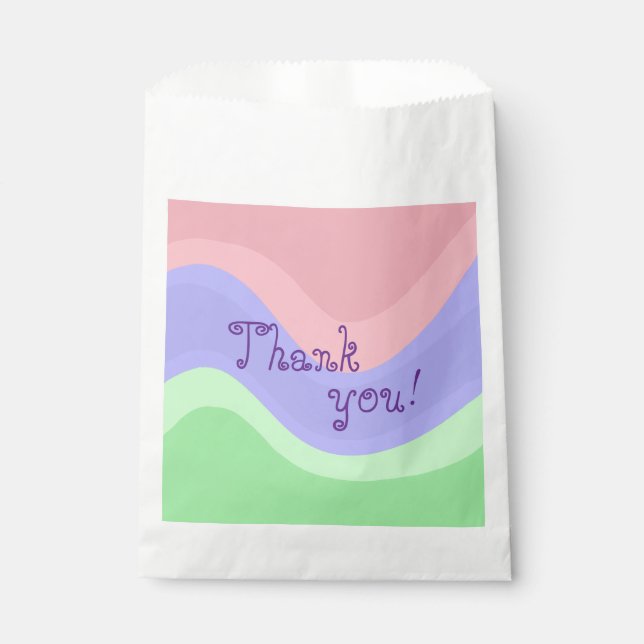 Pastel Thank You Favor Bag (Front)