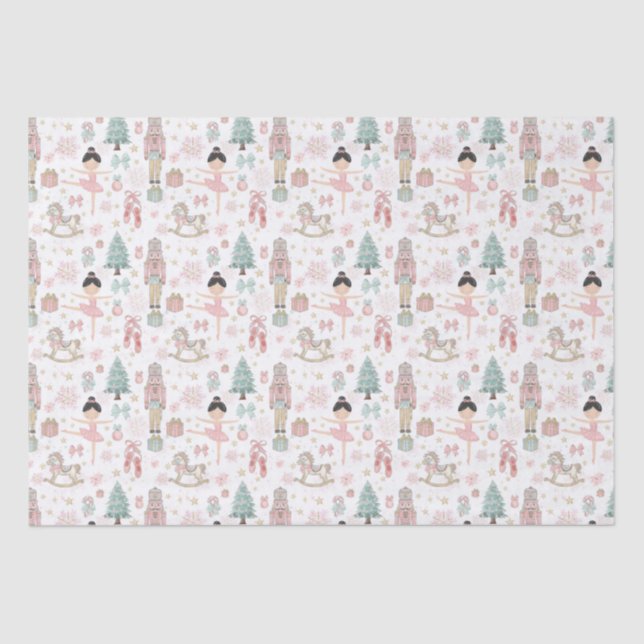 Pastel The Nutcracker Christmas Ballet Decoupage Tissue Paper (Front)