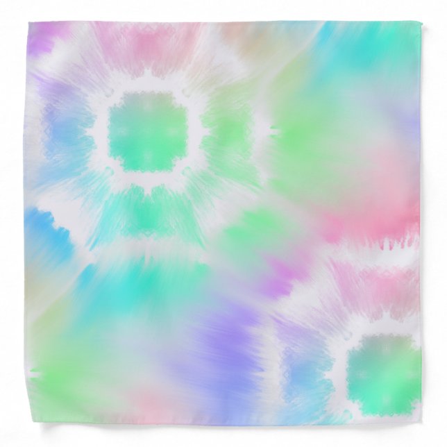 Pastel Tie Dye Bandana (Front)
