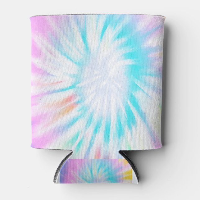 pastel tie dye can cooler (Front)