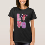 Pastel Tie dye Gnome Love Heart Valentines Day T-Shirt