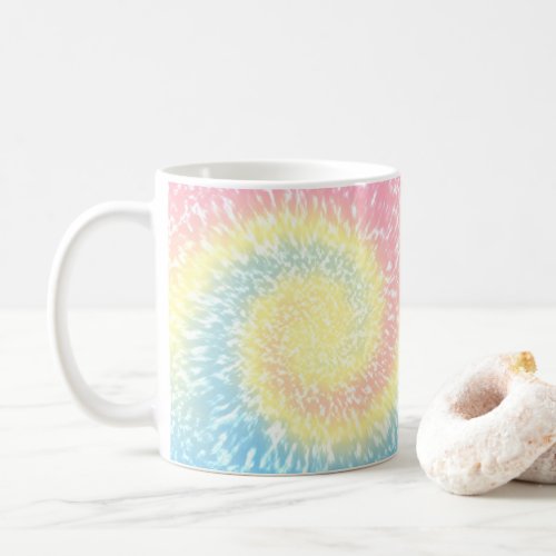 Pastel Tie Dye Hippy Swirl Coffee Mug