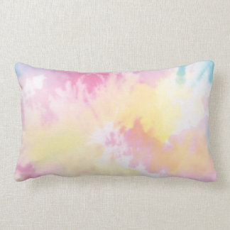Pastel Tie Dye Lumbar Throw Pillow