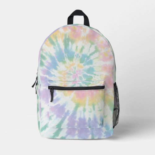 Pastel Tie Dye Printed Backpack