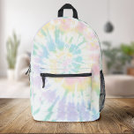 Pastel Tie Dye Printed Backpack<br><div class="desc">Colorful Pastel Tie Dye Backpack</div>