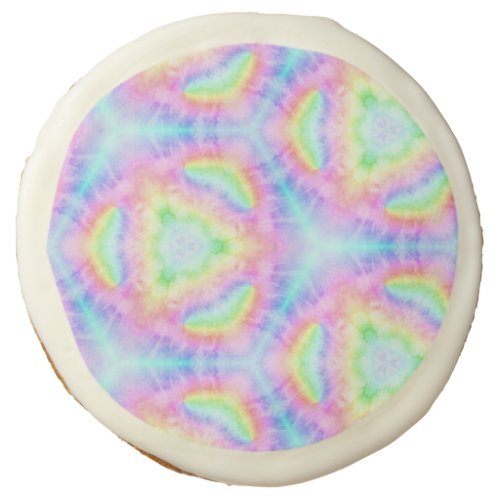 Pastel Tie Dye Rainbow Sugar Cookie