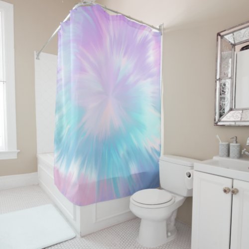 Pastel Tie Dye Summer Glam 2 decor art Shower Curtain