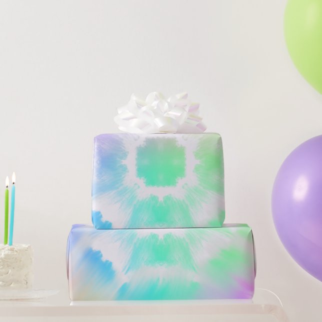 Pastel Tie Dye Wrapping Paper (Party Gifts)