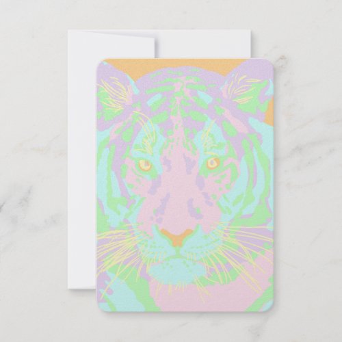 Pastel Tiger Party Invitation