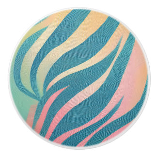 Pastel Tiger Stripes Ceramic Knob