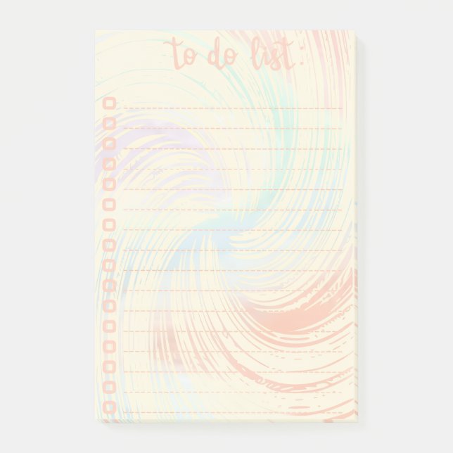 Pastel to do list ( Check List) Post-it Notes (Front)