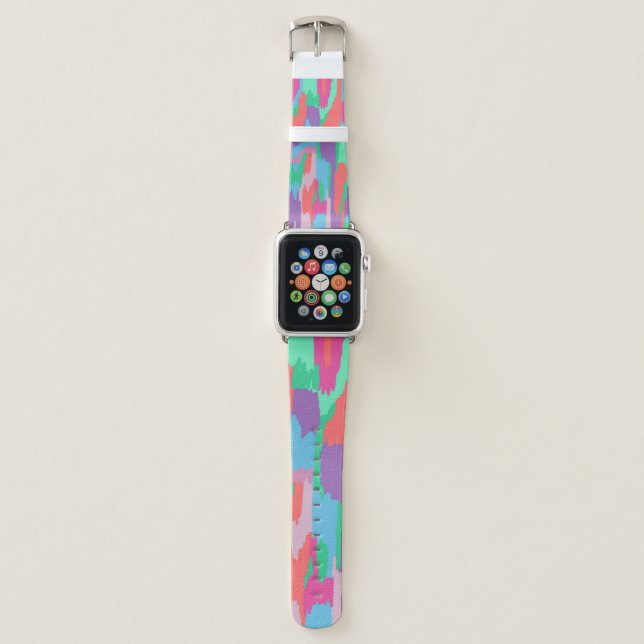 Pastel Tone Abstract Print Apple Watch Band (Front)