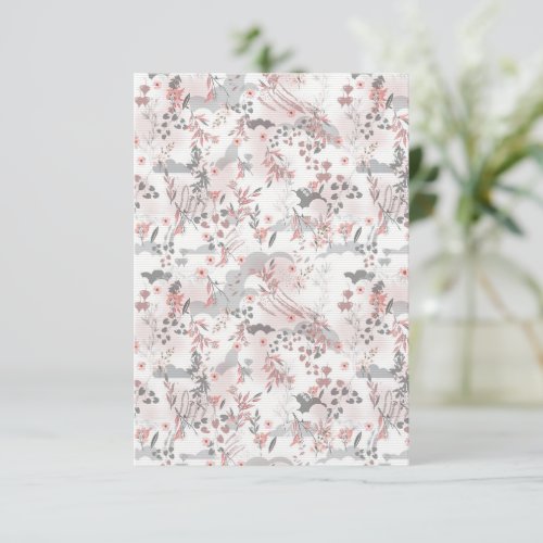 Pastel Tone Floral Seamless Pattern Card