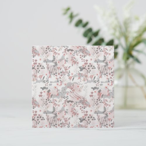 Pastel Tone Floral Seamless Pattern Card