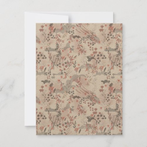 Pastel Tone Floral Seamless Pattern Holiday Card