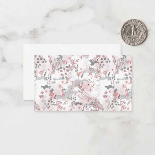 Pastel Tone Floral Seamless Pattern Note Card